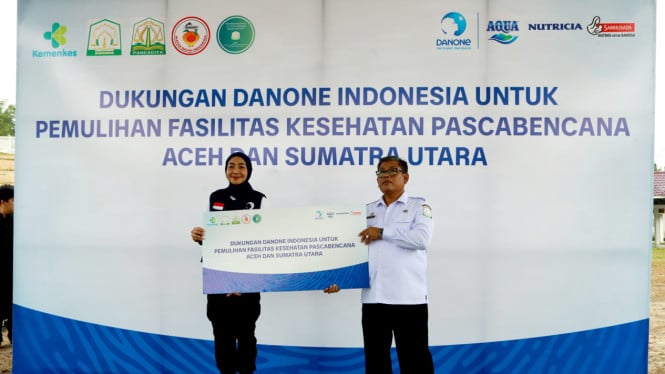 Dukungan Danone Indonesia untuk pemulihan fasilitas kesehatan pascabencana Aceh dan Sumut.