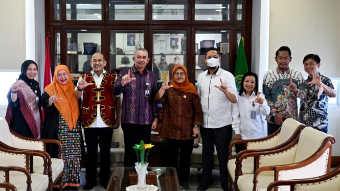 Pj Sekda Sumut, Sulaiman Harahap saat menerima kunjungan LPSK.