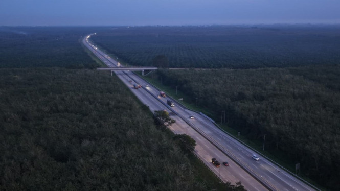 Ruas Tol Medan-Kualanamu-Tebing Tinggi (MKTT) saat arus mudik dan balik Lebaran 2026.