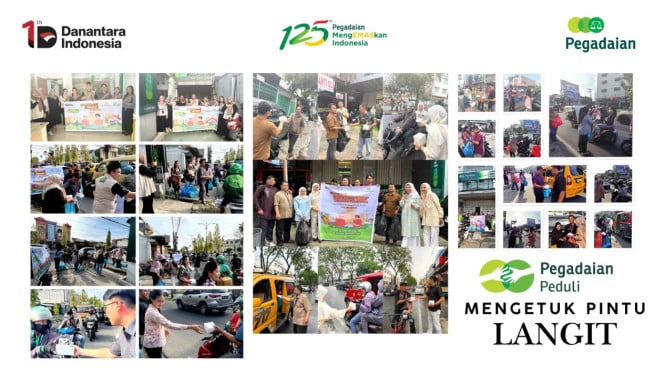 Aksi peduli 'Mengetuk Pintu Langit' yang digelar Pegadaian.