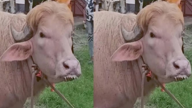 Kerbau di Bangladesh mirip Donald Trump.