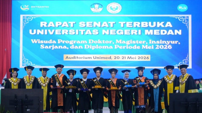 Unimed gelar Wisuda periode Mei 2026.