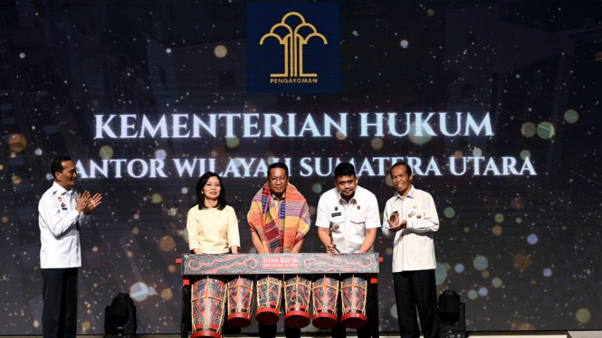 Peresmian 6.110 Posbankum di Sumut..