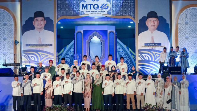 Pembukaan MTQ ke 40 tingkat Provinsi Sumut di Lapangan Astaka, Jalan Williem Iskandar, Pancing, Kabupaten Deli Serdang.