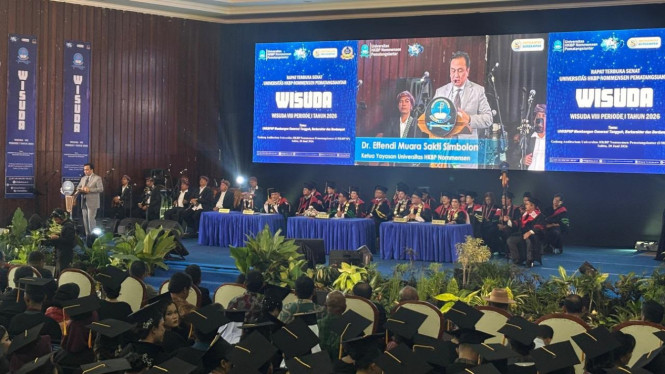 Universitas HKBP Nommensen (UHN) Pematangsiantar saat menggelar wisuda VIII Periode I Tahun 2026.