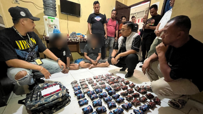Polrestabes Medan sita ratusan vape getar mengandung narkoba.