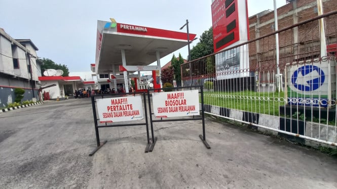 BBM Kosong di Salah Satu SPBU di Kota Medan.