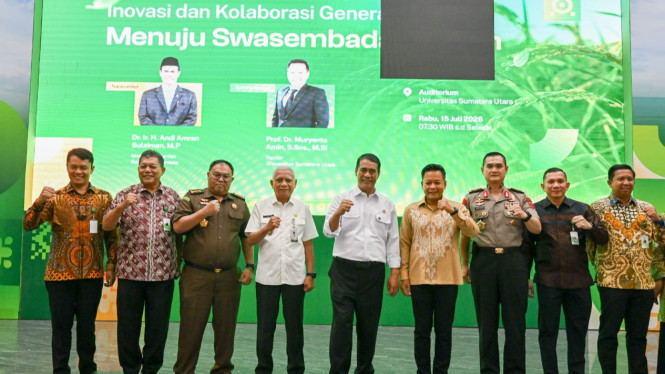 Kuliah Umum Menteri Pertanian RI, Andi Amran Sulaiman di Auditorium USU, Kota Medan.