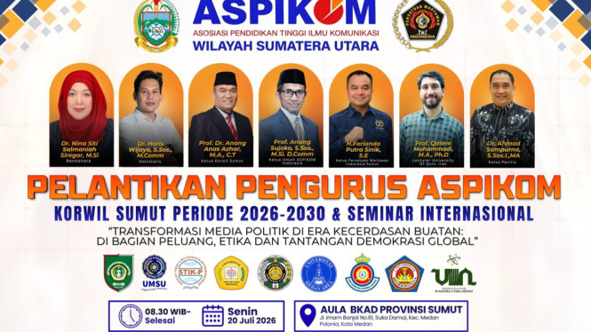 Pengurus ASPIKOM Korwil Sumut periode 2026-2030.