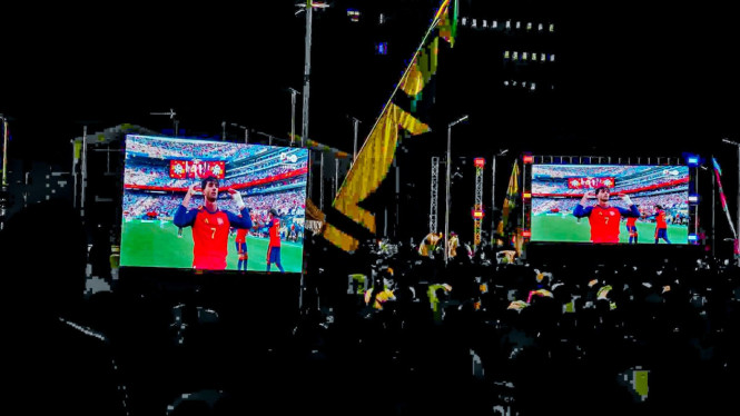 Pemko Medan gelar nobar final Piala Dunia bersama ribuan warga Medan.
