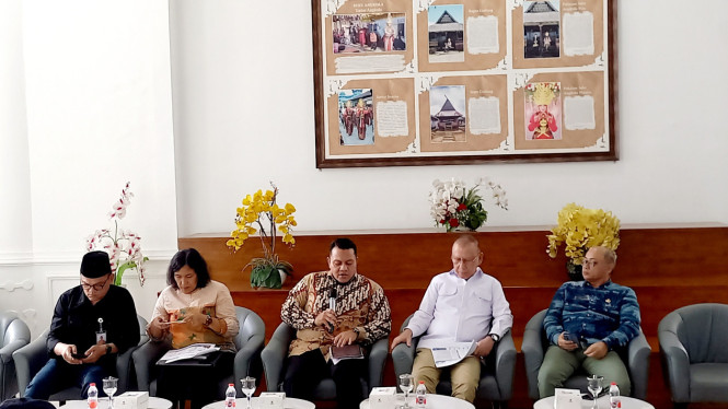 Panitia Forum IMT-GT saat konferensi pers, di Kantor Gubernur Sumut.