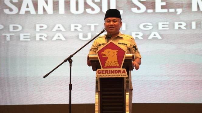 Sekretaris DPD Gerindra Sumut, Sugiat Santoso.