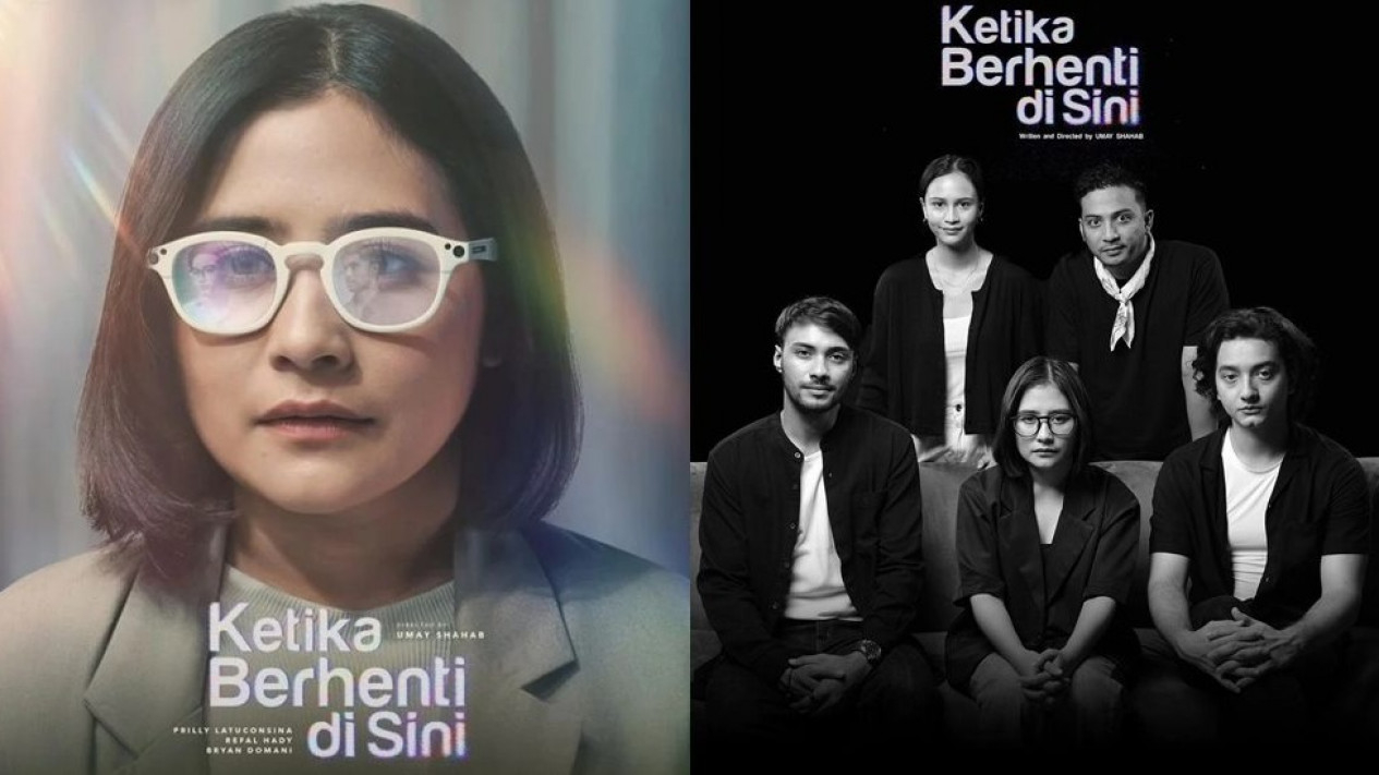 Flyer film Ketika Berhenti di Sini.