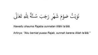 Niat puasa Rajab. Niat puasa Rajab.