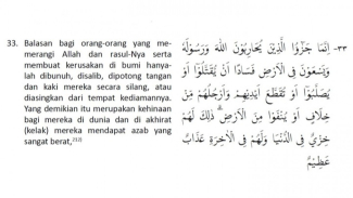 Surah Al Maidah ayat 33 Surah Al Maidah ayat 33