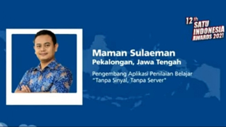 Maman Sulaeman raih penghargaan SATU Indonesia Award. Maman Sulaeman raih penghargaan SATU Indonesia Award.