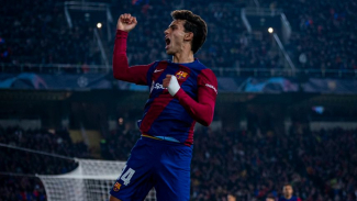 Selebrasi Joao Felix, pemain barcelona usai cetak Gol ke gawang Porto. Selebrasi Joao Felix, pemain barcelona usai cetak Gol ke gawang Porto.