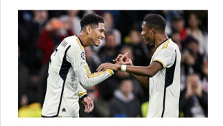 Jude Bellingham dan Rodrygo duo penyerang Real Madrid. Jude Bellingham dan Rodrygo duo penyerang Real Madrid.