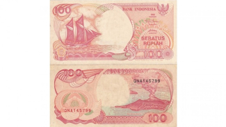 Kapal Pinisi dalam Pecahan 100 Rupiah Kapal Pinisi dalam Pecahan 100 Rupiah