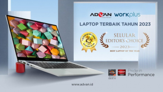 Penampakan produk Advan Workplus, jadi Best Laptop of The Year 2023. Penampakan produk Advan Workplus, jadi Best Laptop of The Year 2023.