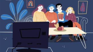 Ilustrasi Nonton Bareng Ilustrasi Nonton Bareng