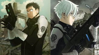 Kafka Hibino dan Reno Ichikawa karakter utama Anime Kaijuu 8-gou. Kafka Hibino dan Reno Ichikawa karakter utama Anime Kaijuu 8-gou.