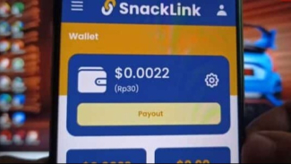Tampilan aplikasi Snacklink. Tampilan aplikasi Snacklink.