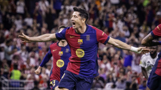 Robert Lewandowski, penyerang Barcelona.