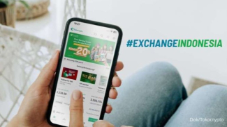 Tampilan aplikasi TokoCrypto, platform jual beli aset digital.