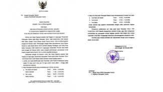 Surat edaran perubahan jam kerja ASN Pemkab Ciamis di bulan Ramadan. Surat edaran perubahan jam kerja ASN Pemkab Ciamis di bulan Ramadan.