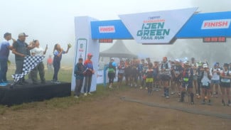 Pesona Alam Banyuwangi Pikat 378 Pelari Dunia di Ijen Green Trail Run