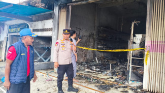 Ruko Sparepart di Tegaldlimo Ludes Dilahap Kebakaran
