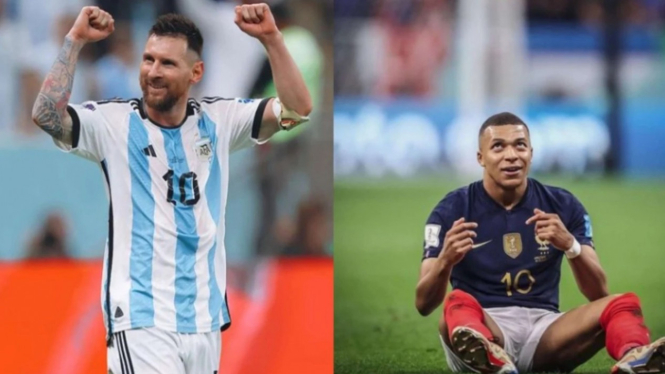 Lionel Messi dan Kylian Mbappe