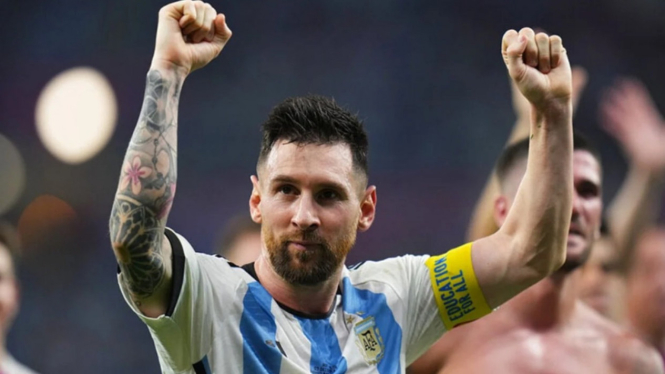 Lionel Messi pemain Timnas Argentina.