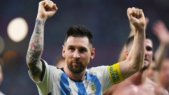 Lionel Messi Kapeten kesebelasan Timnas Argentina.
