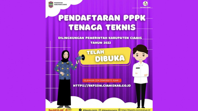 Pengumuman pendaftaran PPPK Tenaga Teknis Kabupaten Ciamis.