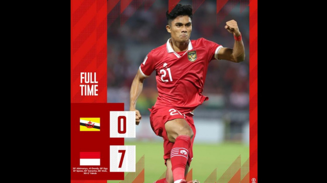 Hasil akhir Piala AFF 2022 Timnas Indonesia vs Brunei Darussalam.