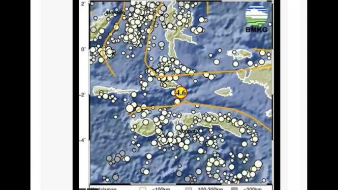 BMKG Shake Map: Gempa Halmahera Selatan, Maluku Utara.
