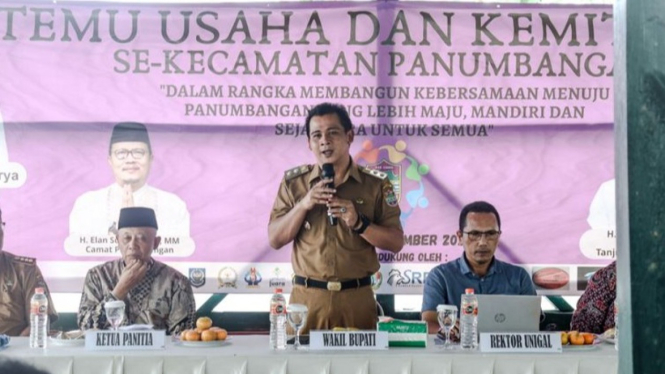 Wabup Ciamis Yana D Putra pada acara Temu Usaha & Kemitraan.