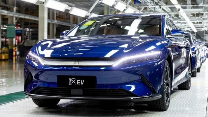 Mobil EV produksi Perusahaan BYD China.