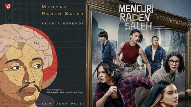 Cover buku Mencari Raden Saleh & film Mencuri Raden Saleh.