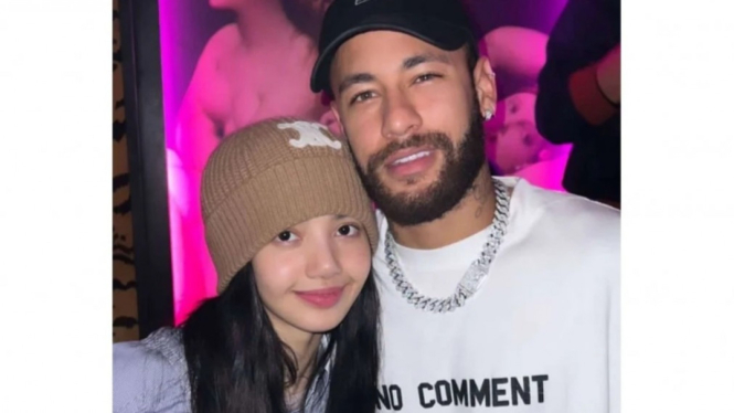 Unggahan Instagram Story Lisa BLACKPINK dengan Neymar JR.