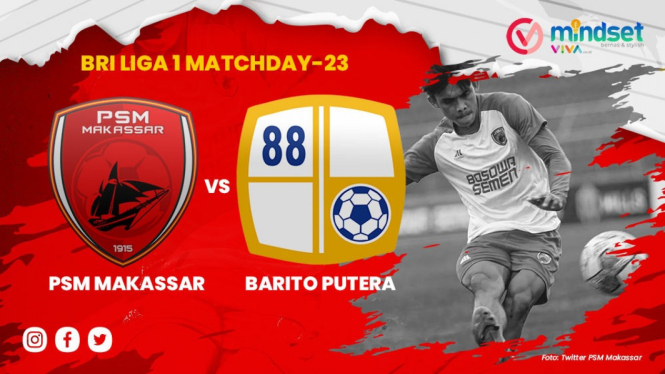 PSM Makassar vs Barito Putera, BRI Liga 1 2022/2023.