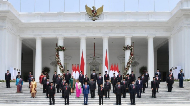 Kabinet Indonesia Maju, Berfoto Usai Pelantikan