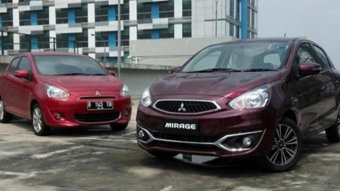 Desain eksterior Mitsubishi Mirage.