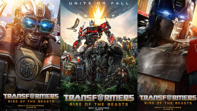 Tangkapan layar film Transformers: Rise of the Beasts.