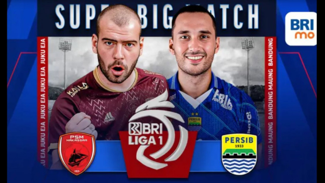 Link Live Streaming BRI Liga 1: PSM Makassar Vs Persib Bandung.