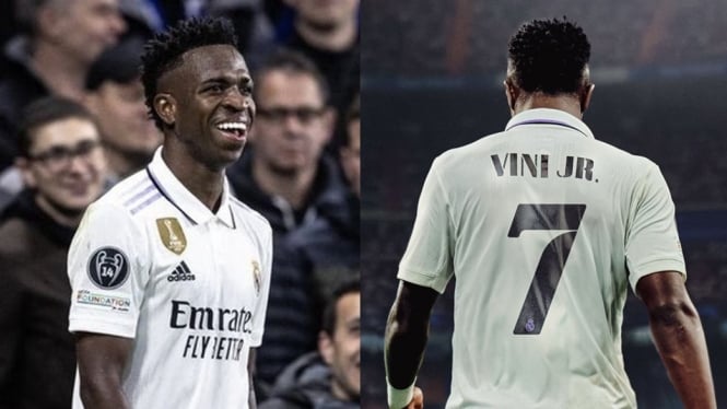 Vinicius Junior minta pakai Nomor Punggung 7 Real Madrid.