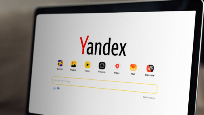 Ilustrasi platform mesin pencari Yandex.