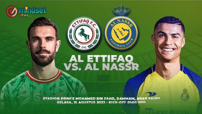 Live Streaming Al Ettifaq vs Al Nassr di Liga Pro Saudi 2023-24.